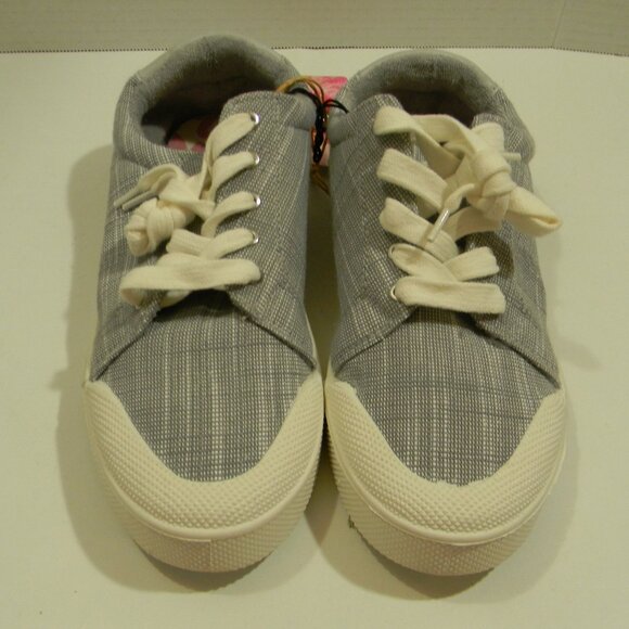 Roxy Grey Lace Up Sneakers - Picture 1 of 6